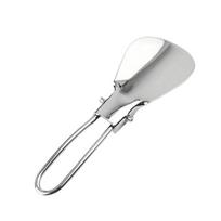 Portable Stainless Steel Foldable Shoehorn Easy Shoe Wearing Without Bending Over Perfect For Home Travel Daily Use as the picture white