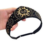 Baroque Velvet Triangle Headband Wide Edge Vintage Hair Accessories Elegant Crown Hair Hoop  Women Style A Black