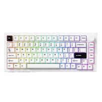AKKO & MoGeek M1 V5 CNC aliuminio individualus mechaninis klaviatūra Trijų režimų laidinis 2,4G Bluetooth tarpinė Žaidimų biuro klaviatūra balta