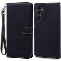 A35 5G dėklas Coque Samsung Galaxy A35 dėklui A356B A356E Odinis piniginės atverčiamas dėklas Samsung Galaxy A35 5G telefono dėklui Fundas For Samsung A35 5G black