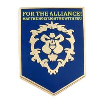 World of Warcraft Horde & Alliance Flag Brooch - Classic Game Icon Accessory tamsiai mėlyna spalva