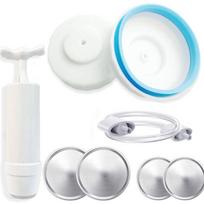 Jar Sealer And Accessory Hose Compatible Vacuum Sealer, Vacuum Sealer Kit For Wide-Mouth & Regular-Mouth Mason-type Jars white