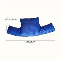 Heavy-Duty Double-Sided Winter Water Meter Cover - Cold-Resistant Insulated Polyester Pipe Protector with Removable Design blue