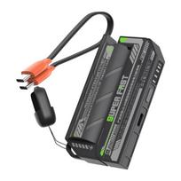 Metal Battery Chargers Case 21700 Battery and PD22.5W Fast Charge Real Time Monitoring Mobile Power Box 1 gray