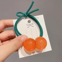 Spring/Summer Pom-Pom Hair Ties: Cute Jelly Hair Accessories for Girls white
