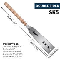 1pc Japanese Hand Saw 3-Edge Teeth Pull Saw SK5 Steel Flush Cut Saw with Non-slip Handle Replaceable Blade for Woodworking Tools 1pc Double Sided Saw gray