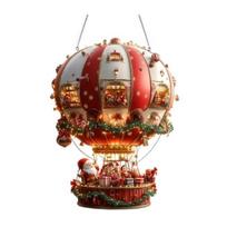 Kalėdiniai karšto oro baliono papuošalai 2D akriliniai Kalėdų eglutės pakabukai animacinis Kalėdų Senelis karšto oro balione pakabinamas papuošimas eglutėms, durims, langams dekoruoti A brown