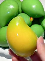 Handmade Crispy Mango Stress Ball Fidget Toy Crunchy Squeeze Ball Round Blocks Filled ASMR Anti Stress Toys for Adults