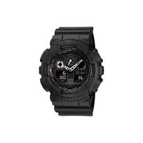 G-Shock Black Warrior 200M Waterproof Sports Three Sub-Dial Quartz Movement Resin Strap Men watches GA-100-1A1 Regular Watch Box,Black Dial black