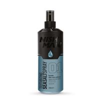 nishman Texturizing Sea Salt Spray For Hairstyling | Voluminous Texture | Long Lasting Pre - Styler | Boosts The Appearance Of Hair Thickness & B black