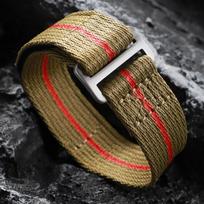 Nylon Watch Band 20mm 22mm Canvas Strap for Tudor Military Sport Bracelet for Seiko Fabric Belt Men Women Replacement Wristband 20mm&L brown