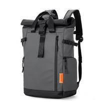 Trendy Rolled-edge Waterproof Backpack Large Capacity Wear-resistant Outdoor Travel Laptop Bag