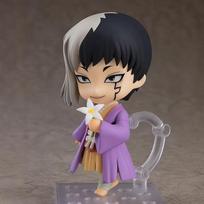Dr.Stone Series Asagiri Gen Anime Character Collectble Q Version 1816 Action Figure Computer Case Decoration Toy Periphery Gifts black