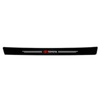 1/4/5 vnt. Automobilio durų slenksčio apsauginė plokštelė Dekoratyviniai anglies pluošto lipdukai Toyota Corolla Yaris Aygo Prius CHR Camry Auris Avensis Valve black