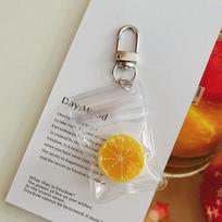 Realistic Artificial Fruit Keychain Cute Guava Banana Mango Papaya Design Lightweight Bag Charm for Handbag Backpack Decor A16 gray