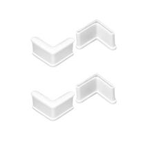 4/8/12PCS Rounded Edges Furniture Leg Caps Plastic Right Angle Blanking End Caps  Workbench Tables White-4Pcs