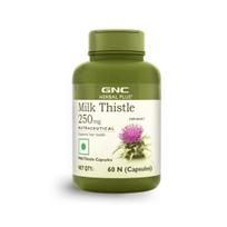 GNC Milk Thistle 250mg with 80% Silymarin | 60 Veg Capsules | Supports Liver Detox, Liver Health, Alcohol Protection, & Fatty Liver Care | Helps