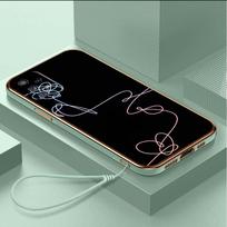 Prabangus padengtas TPU telefono dėklas su dirželiu, skirtas Samsung Galaxy A04 05s A13 A14 A24 A54 A34 Note20 S23 Ultra dėklai A18 Love Yourself Flower Art Viršelis Samsung Galaxy M30s gray