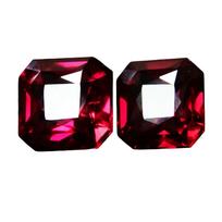 Natural Red Ruby Loose Gemstone 16.25 ct Square Shape for Jewelry Making and Gem Collections 12 mm Each raudona