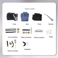 Žaidimas Zenless Zone Zero Hugo Vlad Cosplay Kostiumas Mockingbird Narys Vyriška Uniforma Helovino Cosplay Šventės Apranga XL black