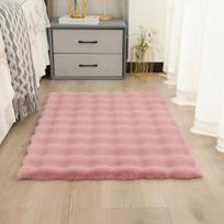 Plush Cream Shag Area Mat Soft Fluffy Non Slip for Bedroom Living Room Decor Low Pile with Rubber Backing Minimalist Mat Design 60x90cm žalia