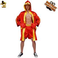 Halloween adult male boxer role-playing stage costumes, big male boxer party costumes One size fits all red