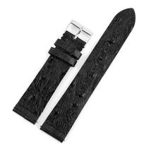 Ostrich Pattern Leather Quick Release Watchband 18mm 20mm 22mm Bracelet Genuine Leather Watch Strap Watch Accessories 19mm žalia