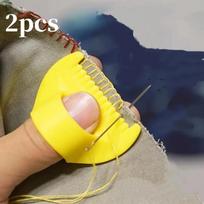 2pcs DIY Hand Sewing Edge Lockstitch Stencil Accessories with Fabric Thimble Device Home Sewing Aid Sewing Tools Maquina Tufting