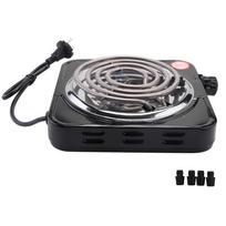A89X Electric Single Burner Cooktop Compact Hot Plate,1500W, Black & Stainless Eu Plug NONE juoda