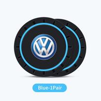 New 2026 Emblems For Volkswagen VW 2pcs Car Cup Holder Anti Slip Insert Coasters Pads Accessories Polo Jetta Sagitar Magotan Passat B5 B6 black