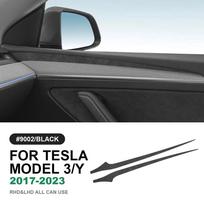 Italian Suede Door Side Panel Trim Cover for Tesla Model 3 Model Y 2020-2023 Interior Moulding 9002 door side juoda