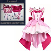 Undinėlės melodija Nanami Luchia Cosplay kostiumas moterims, pagamintas iš poliesterio audinio, Anime vaidmenų žaidimui L pink