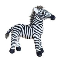 33x30cm Juostuota Zebras Pliušinis Žaislas Kimštas Imitacinis Zoologijos Sodo Gyvūnas Lėlė Stovintis Pliušinis Draugas Gimtadienio Dovana 33x30cm dryžiai