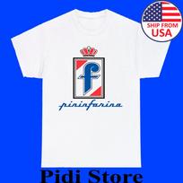 Pininfarina Logo Blue F Crown Graphic White T-shirt M gray