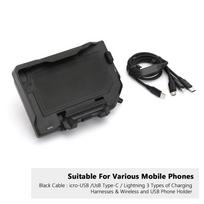 BMW R1250GS R1200GS R1300GS Bevielio įkroviklio ir mobiliojo telefono navigacijos laikiklis black