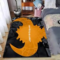 Jamiroquai Oranžinis Logotipas Kilimas, tinkamas kaip neslystantis kilimėlis svetainės ar miegamojo sofai 40x60cm( 15x23in ) black
