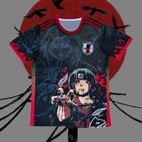 Uchiha Itachi Varna Anime Japonijos Nacionalinės Komandos Futbolo Marškinėliai Greitai Džiūstantys Kvėpuojantys Gerbėjų Sportiniai Trumpomis Rankovėmis Viršutiniai L black