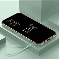 Prabangus padengtas TPU telefono dėklas su dirželiu, skirtas Xiaomi Poco F1 F3 F4 F5 M3 M4 M5 X3 X4 X5 PRO 11 Lite 11T 12T 13T A47 King Queen Couple Lovers dangtelis Xiaomi 13T Pro gray