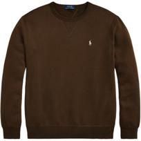 Polo Ralph Lauren Solid Color Small Pony Embroidered Crew Neck Knit Long Sleeve Sweatshirt Men sweatshirt Brown 710825900-014 XXL black