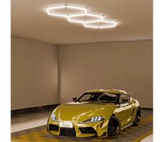 LED Lubinis šviestuvas HEXAGON LED/128W/85-265V 4000K 248x97 cm CRI 90 IP54 baltas