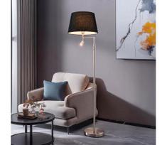 BRILAGI - LED toršeras CERIA 1xE27/60W/230V + LED/2,1W matinis chromas/juodas