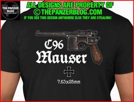Mauser C-96 T-Shirt WWI German Pistol Unisex T-Shirt M black