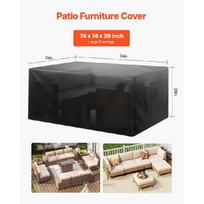 Lauko baldų uždangalas 420D atsparus vandeniui Stalo kėdžių sofos 74x74 coliai black