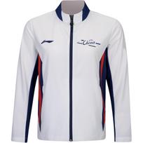 LI-NING Unisex Table Tennis Team Series Full-Zip Stand Collar Jacket White AYYW003-1 L white