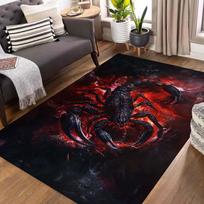 1 vnt. 3D skorpiono kilimas - Neslystantis, skalbiamas ir patvarus poliesterio kilimėlis svetainei, miegamajam ar koridoriui dekoruoti - Ryškiai raudonas 120x160cm gray