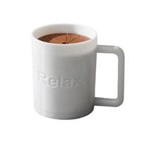 3D-Printed Coffee Cup Fidget, Realistic Coffee Spill Desk Fidget, Spiral Stress Relief Sensory Toy, Prank Gift for Adults Office Home Coffee Lovers, white
