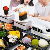 Sushi traukinukas besisukantis sushi žaislinis takelis konvejerio juosta besisukantis staliukas vaikų maisto traukinukas rinkinys „Pasidaryk pats“ sushi sushi - RIpj