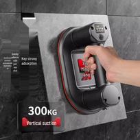 Electric Tile Suction Cup with Automatic Air Refill & Dual Motor for Heavy Duty Tile Laying gray