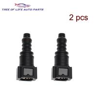 2/5/10x 7.89 ID8 5/16 Car Fuel Line Quick Connector Hose Coupler Nylon Oil Line Pipe Connect Disconnect Release Hose 180 Degree 2PCS
