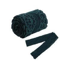 1pcs 10 Yards Elastic Lace Trim Flower Edge Lace Trim Ribbon Dark Green Lace Ribbon  For Sewing